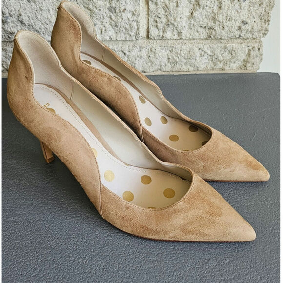 Boden Court Wave, Point toe,  4 in. Pumps, Heels, Beige, Leather, Sz 42 US Sz 10 - Picture 3 of 8